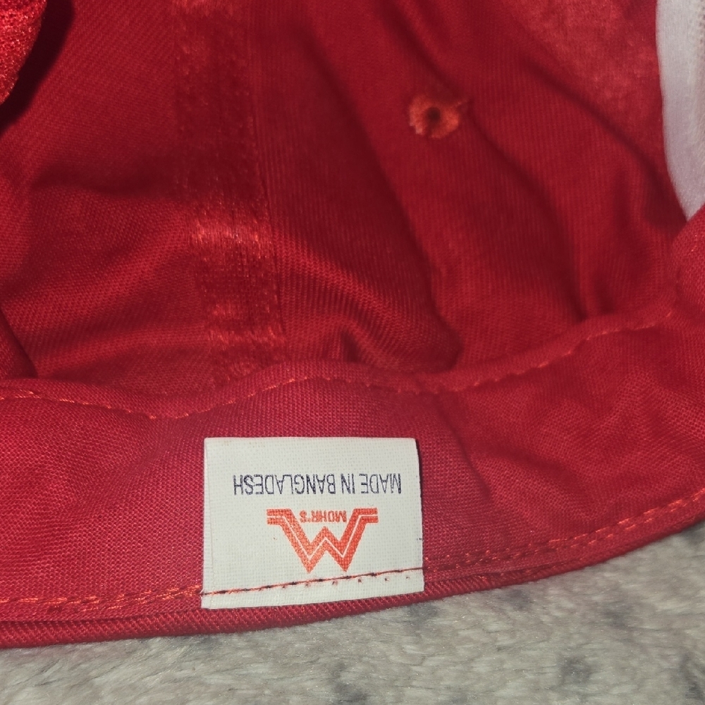 Red Men's Cap - Picture 7 of 9